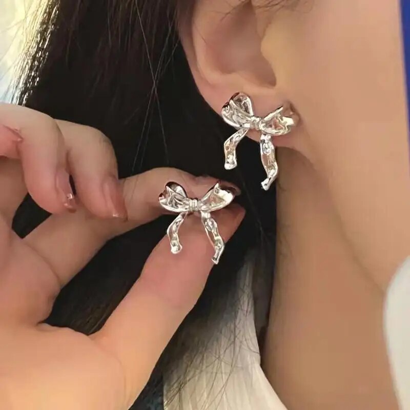 Bow Knot Earrings for Women – Lightweight Everyday Elegant Stud Earrings