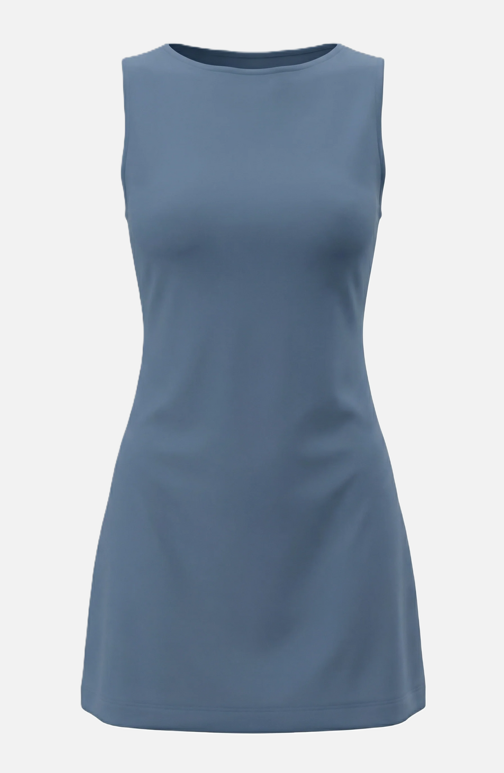 Bodycon Mini Dress Boat Neck Sleeveless Ribbed Knit Basic Stretch