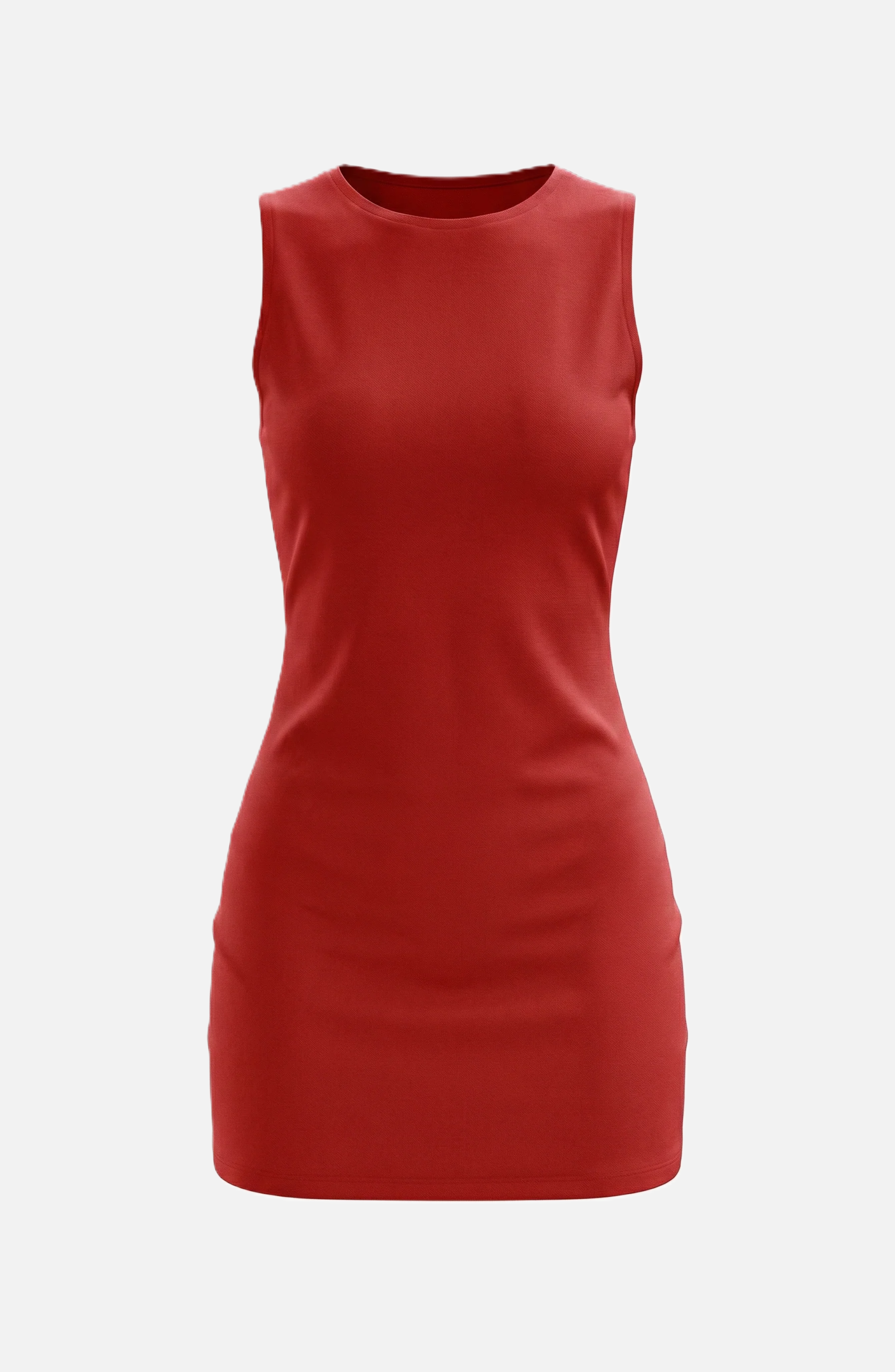 Bodycon Mini Dress Boat Neck Sleeveless Ribbed Knit Basic Stretch