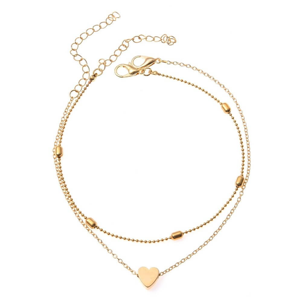 45 cm Gold Plated Pendant Necklace with Sparkling Accents for Women – Minimalist Elegant Jewelry